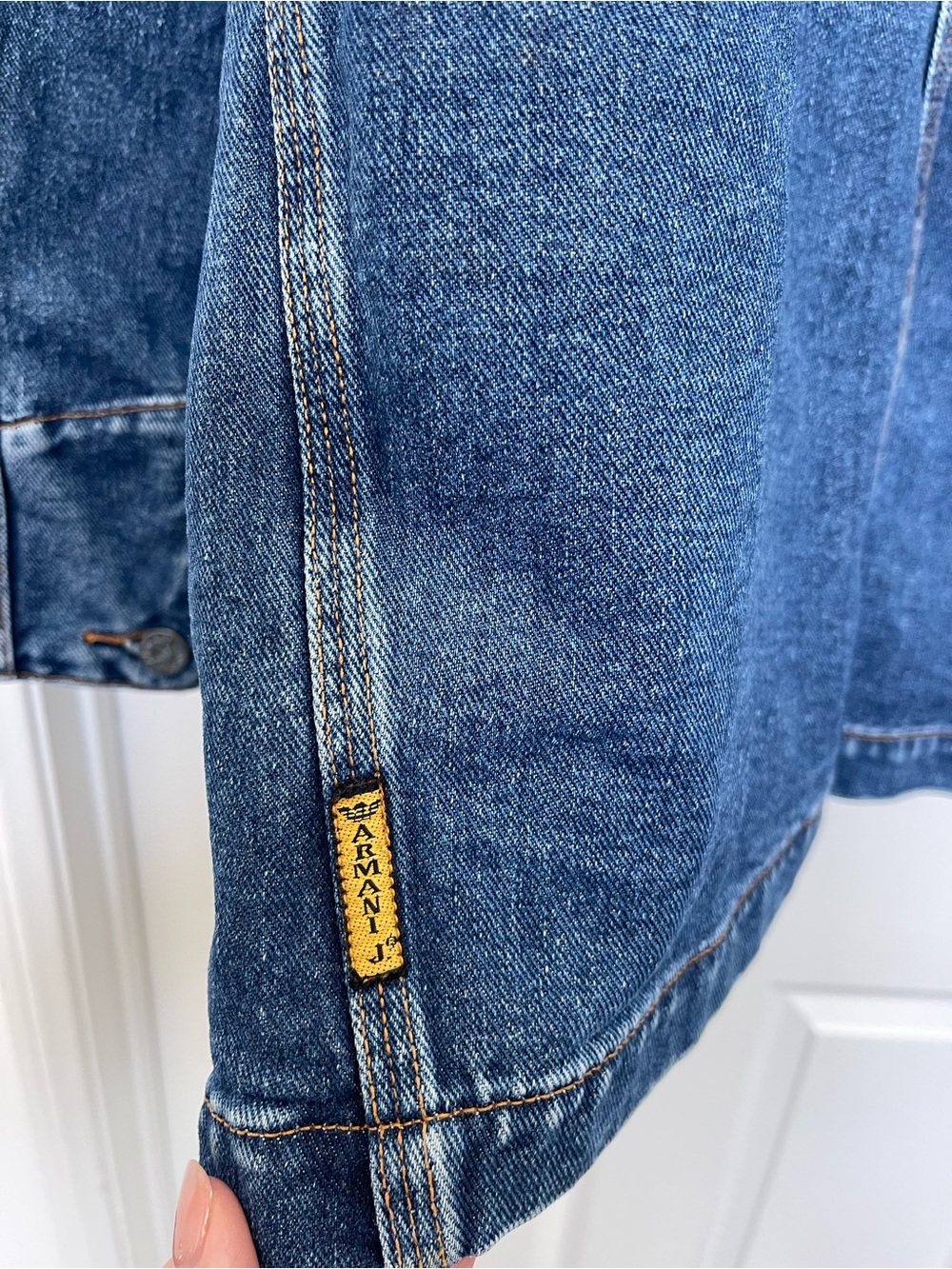 Rare Oversized Vintage Armani Jeans Men's Denim Utility Jacket - Picture 3 of 15